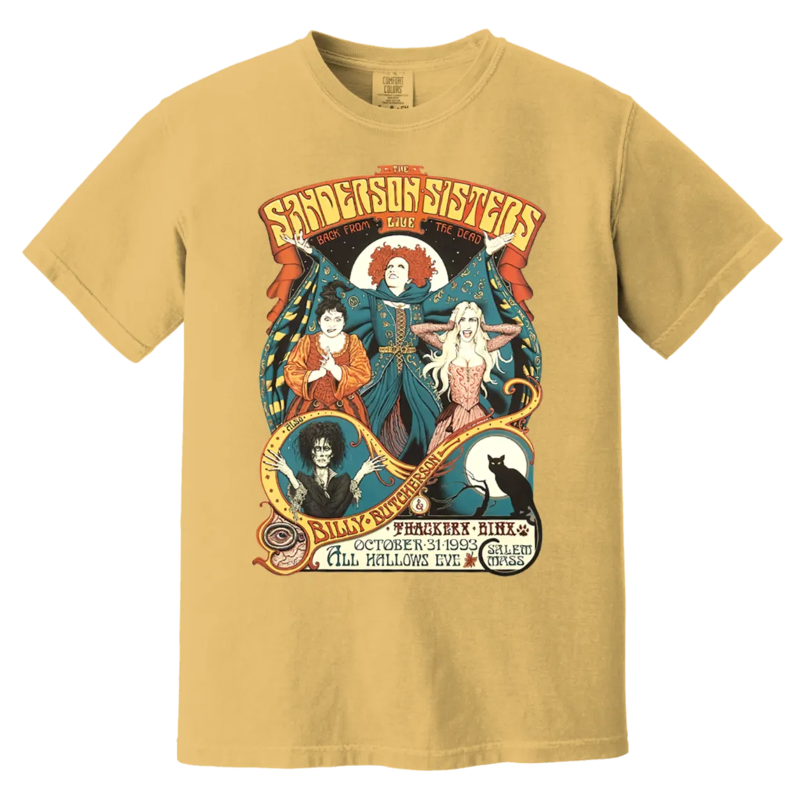 Hocus Pocus Bad Witches Comfort Colors T-Shirt – Retro Witchy Style for Halloween Fans!
