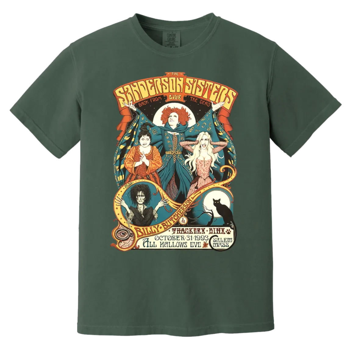 Hocus Pocus Bad Witches Comfort Colors T-Shirt – Retro Witchy Style for Halloween Fans!
