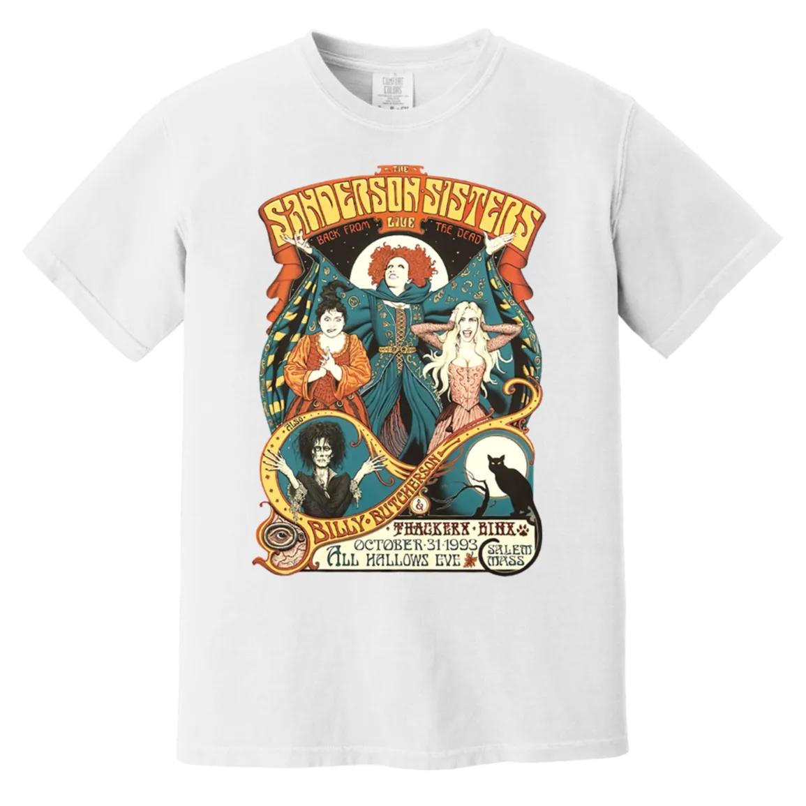 Hocus Pocus Bad Witches Comfort Colors T-Shirt – Retro Witchy Style for Halloween Fans!