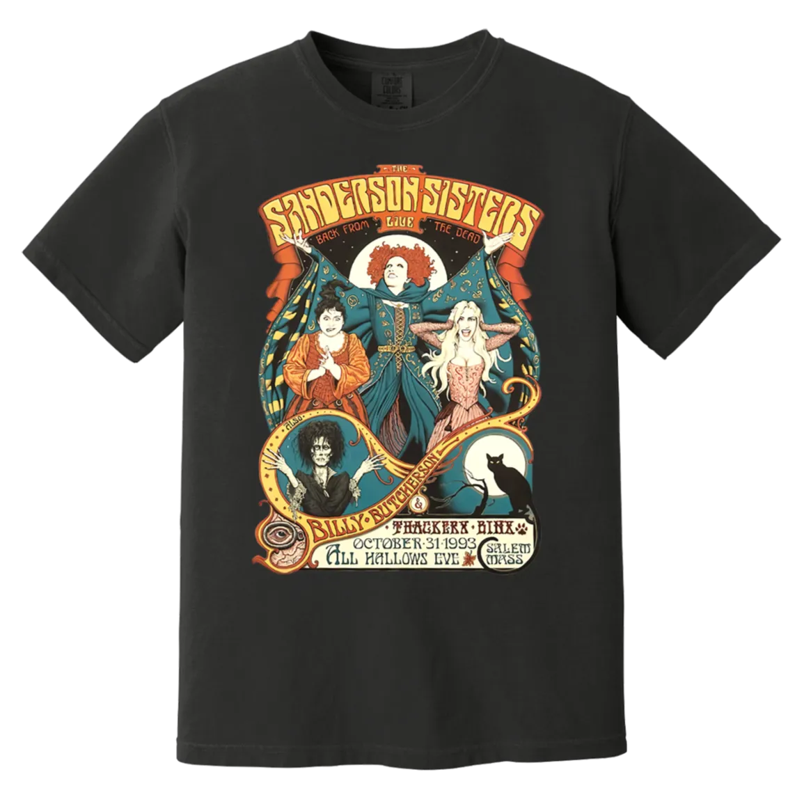 Hocus Pocus Bad Witches Comfort Colors T-Shirt – Retro Witchy Style for Halloween Fans!