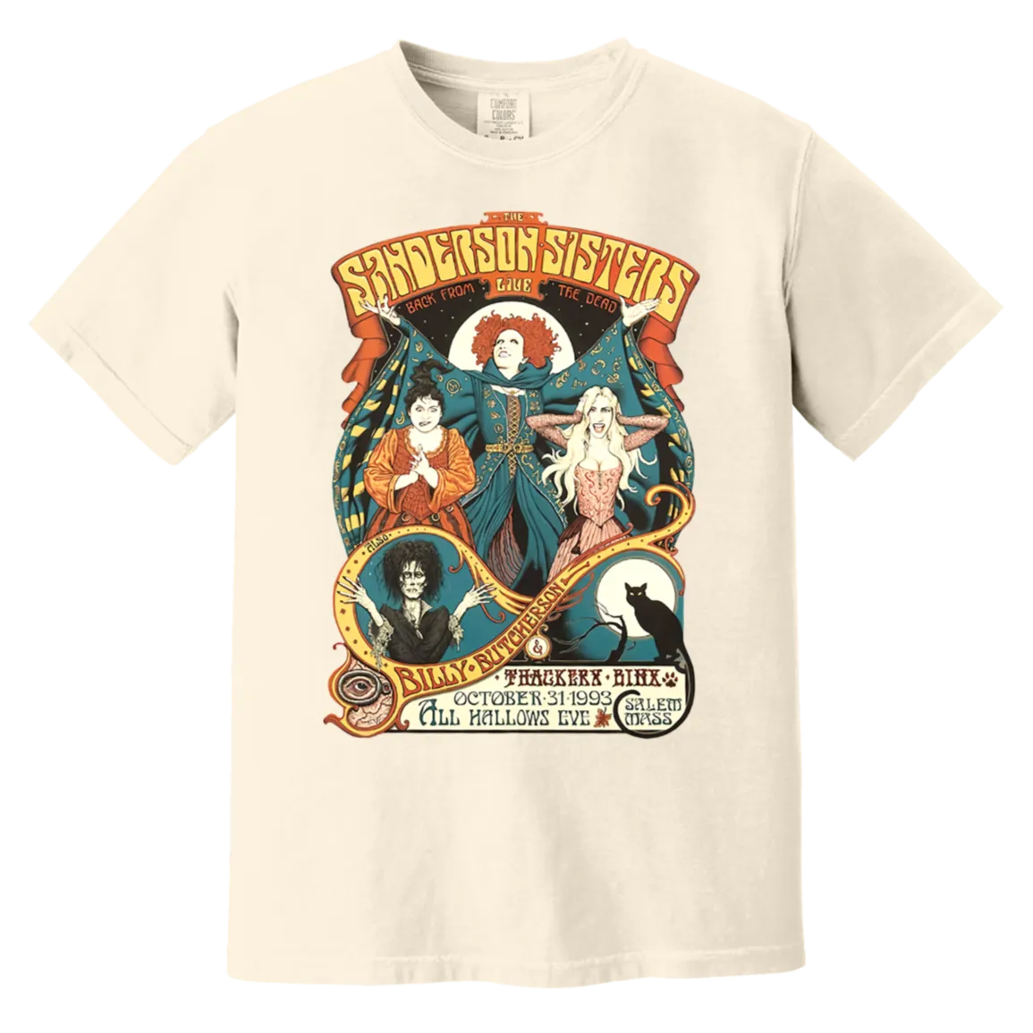 Hocus Pocus Bad Witches Comfort Colors T-Shirt – Retro Witchy Style for Halloween Fans!