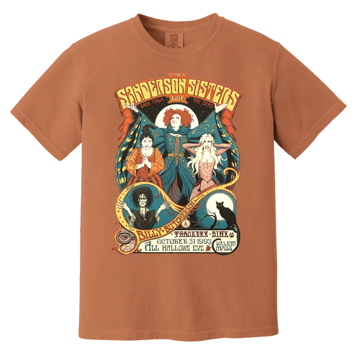 Hocus Pocus Bad Witches Comfort Colors T-Shirt – Retro Witchy Style for Halloween Fans!