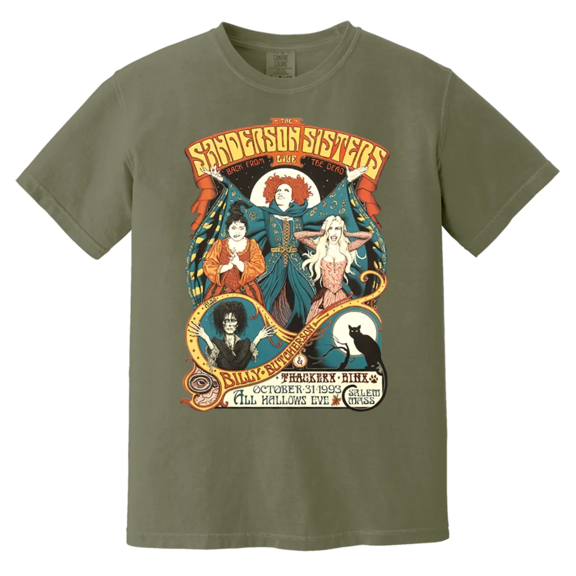 Hocus Pocus Bad Witches Comfort Colors T-Shirt – Retro Witchy Style for Halloween Fans!