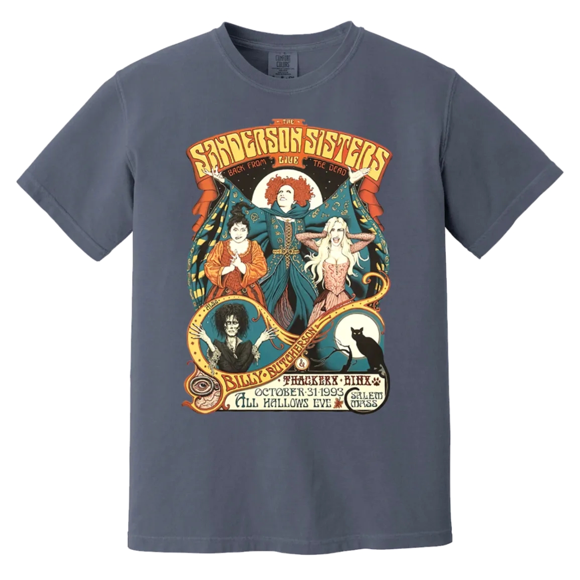 Hocus Pocus Bad Witches Comfort Colors T-Shirt – Retro Witchy Style for Halloween Fans!
