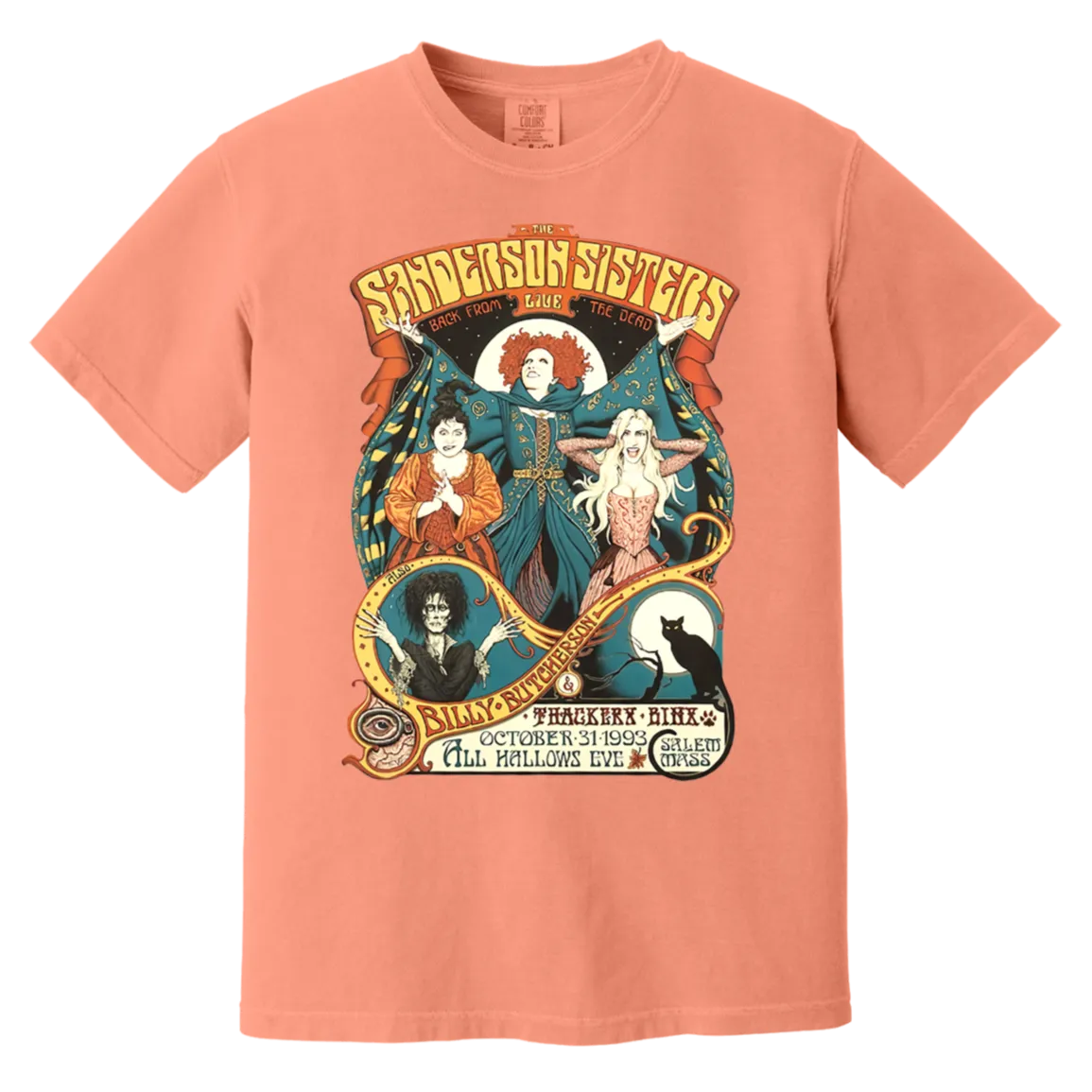 Hocus Pocus Bad Witches Comfort Colors T-Shirt – Retro Witchy Style for Halloween Fans!