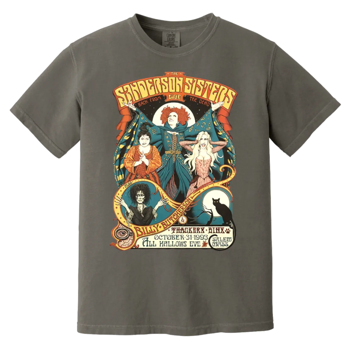 Hocus Pocus Bad Witches Comfort Colors T-Shirt – Retro Witchy Style for Halloween Fans!