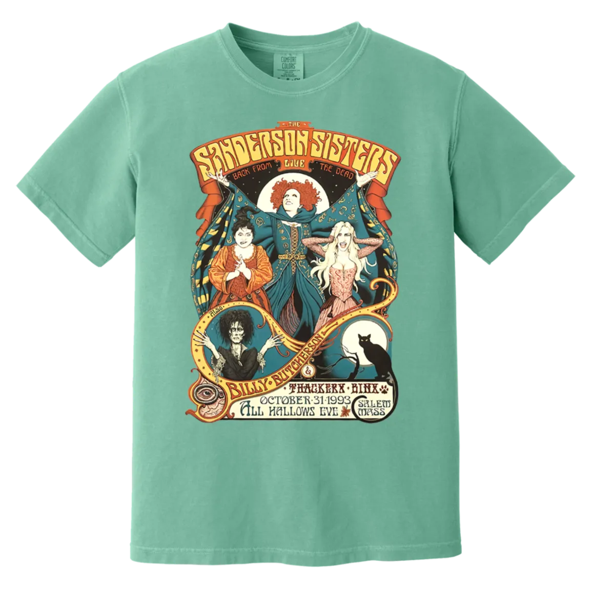 Hocus Pocus Bad Witches Comfort Colors T-Shirt – Retro Witchy Style for Halloween Fans!