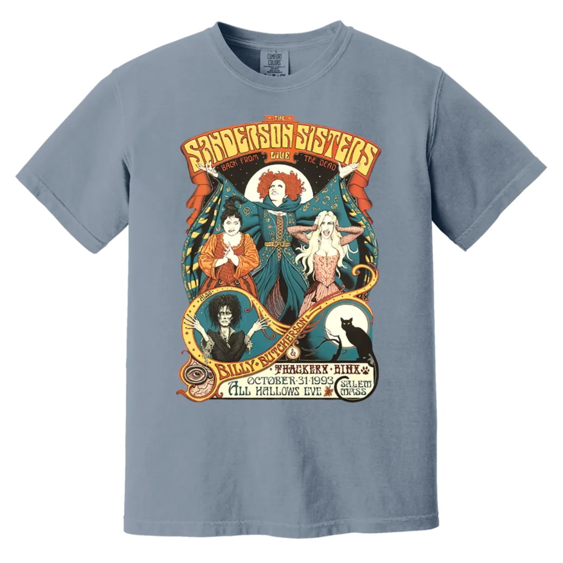 Hocus Pocus Bad Witches Comfort Colors T-Shirt – Retro Witchy Style for Halloween Fans!