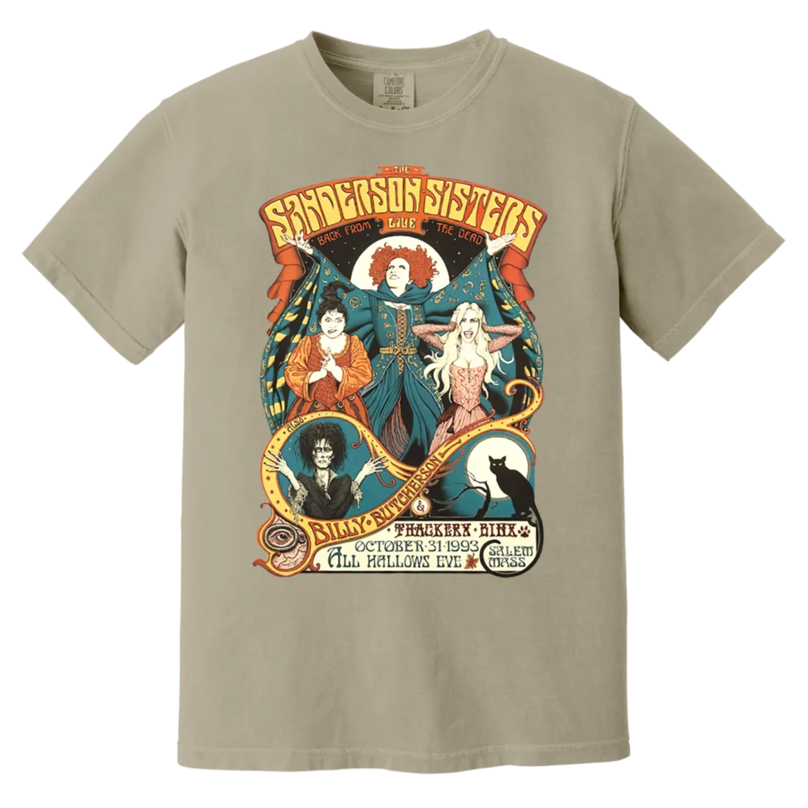 Hocus Pocus Bad Witches Comfort Colors T-Shirt – Retro Witchy Style for Halloween Fans!