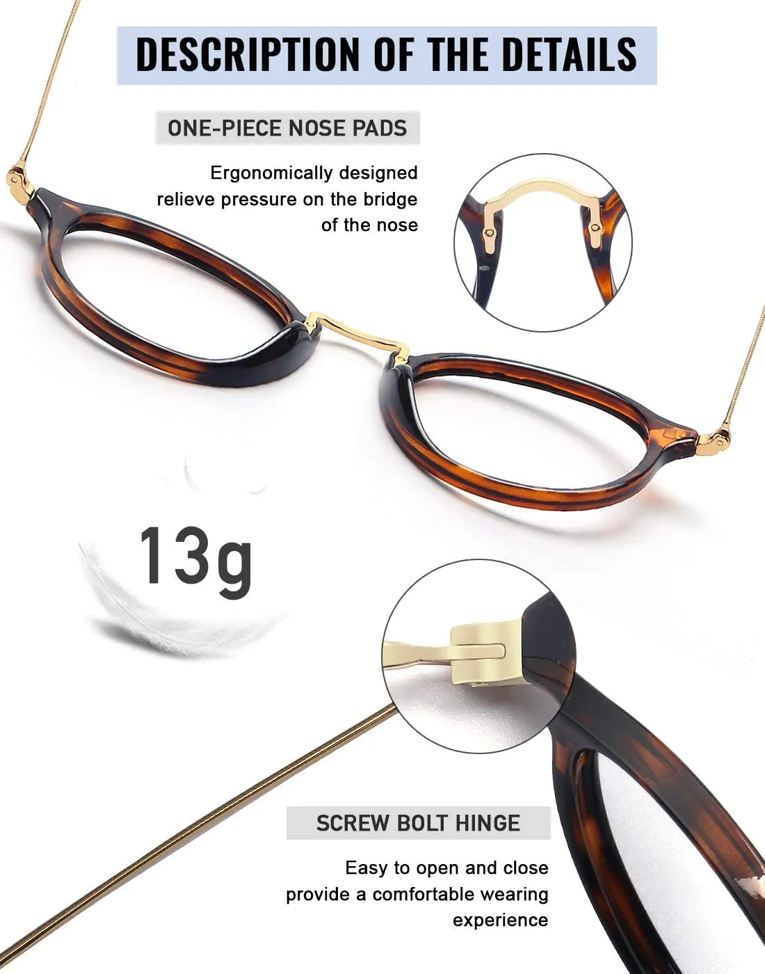 Homlly Retro Unisex Anti Blue Ray Computer Glasses