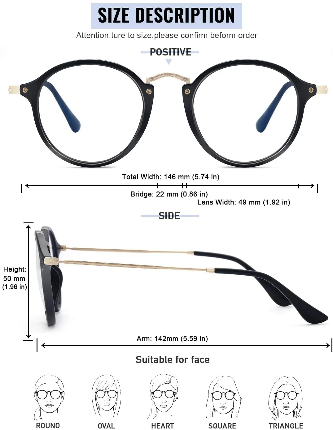 Homlly Retro Unisex Anti Blue Ray Computer Glasses
