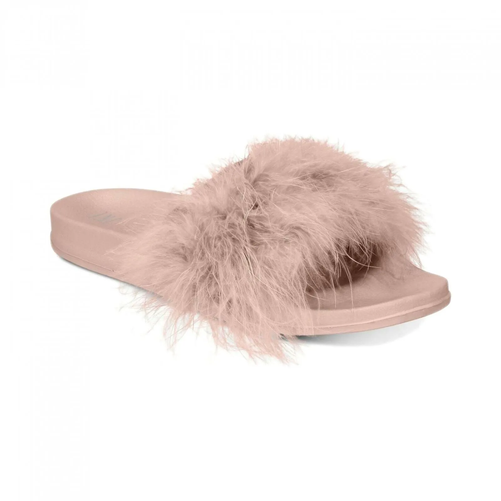 INC International Concepts Women's Faux-Marabou Slide Slippers