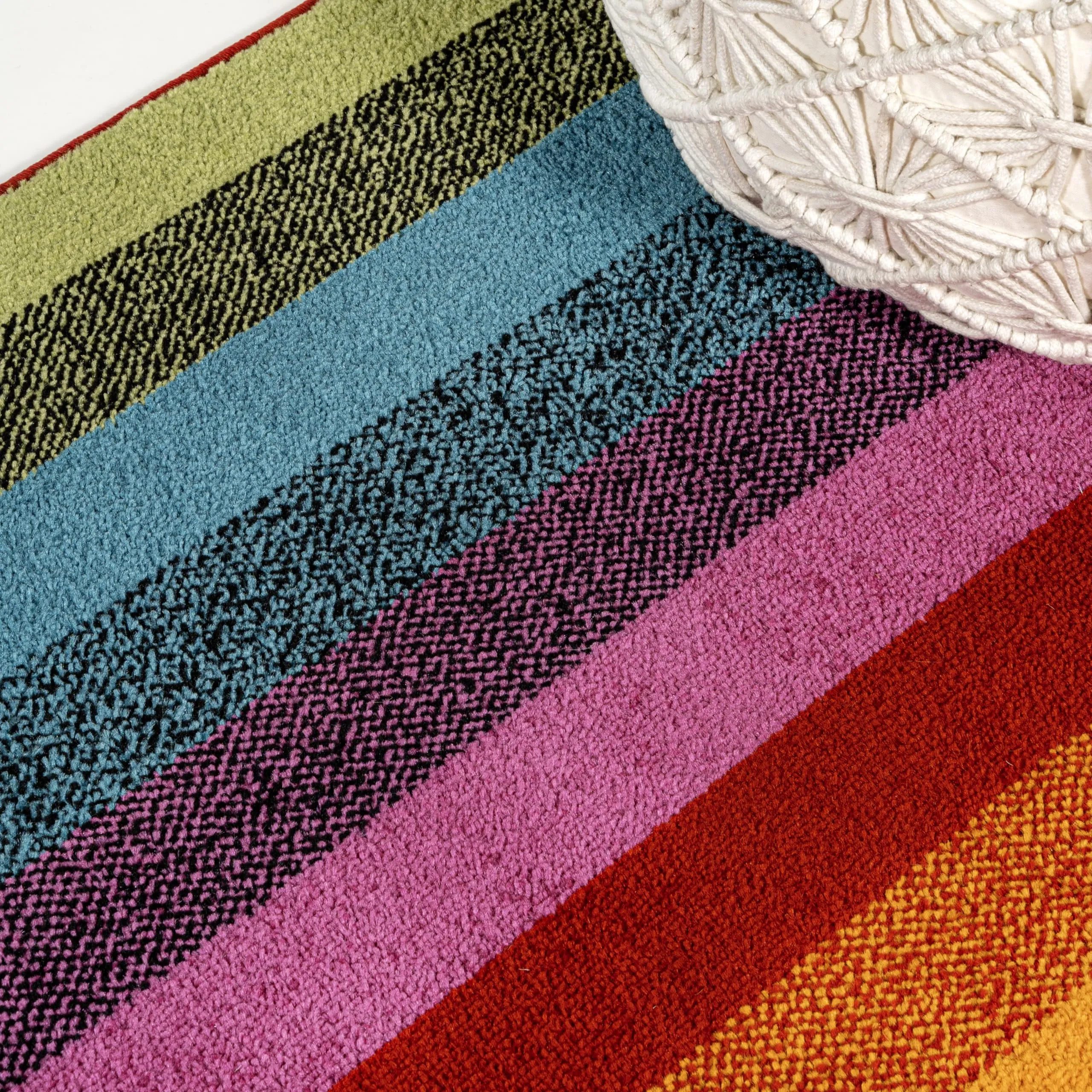 JONATHAN Y DZC102A-4 Retro Contemporary Stripe Area Rug