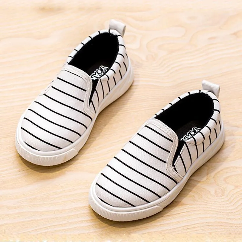 Kid's Fashion Striped Loafers