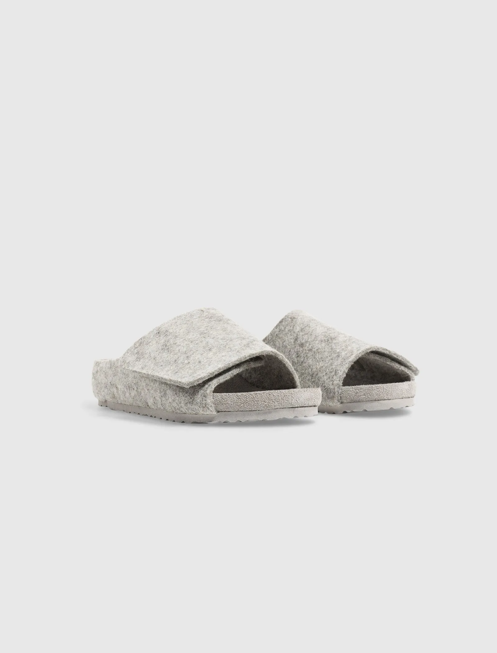 KIDS FEAR OF GOD X BIRKENSTOCK THE LOS FELIZ WOOL FELT "CEMENT MELANGE"