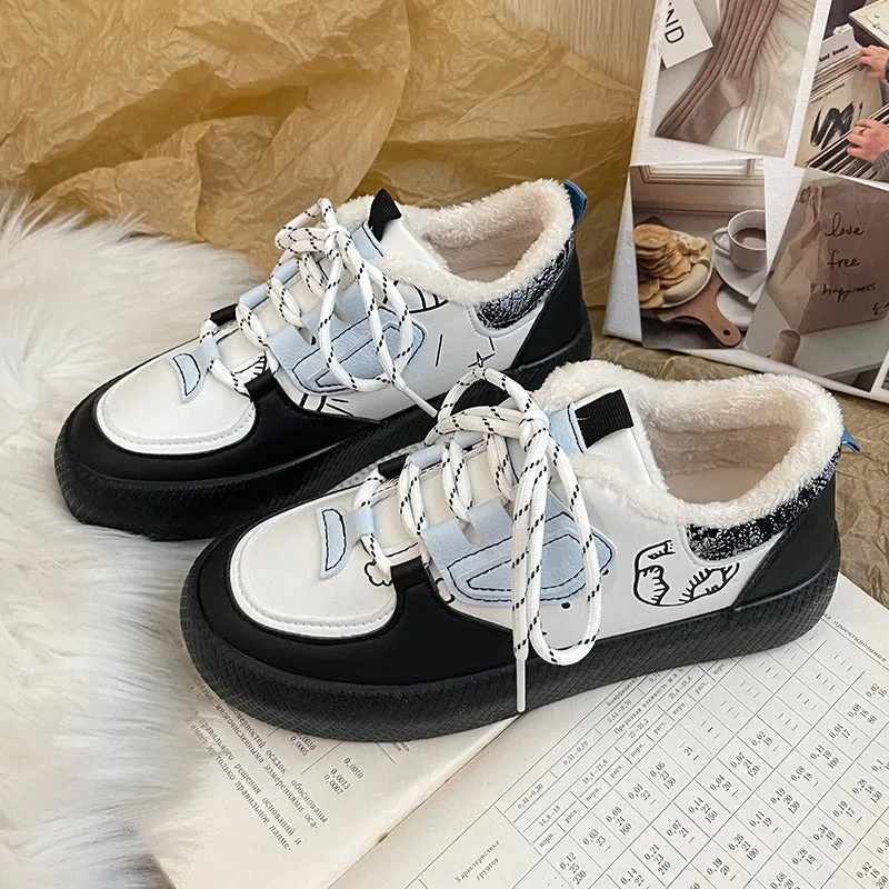 Klein Cotton Winter Fashion Casual Women's Shoes
