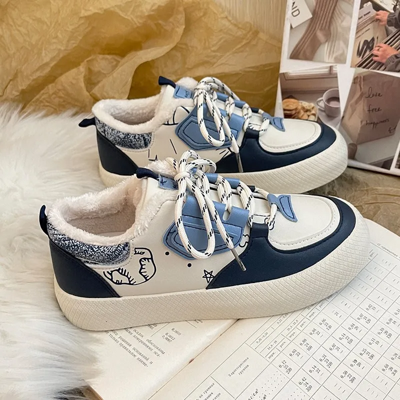 Klein Cotton Winter Fashion Casual Women's Shoes