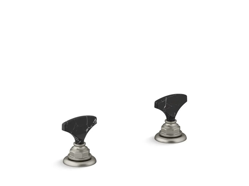 KOHLER K-98068-6NRO Artifacts Nero Marquina T-handle bathroom sink faucet handles