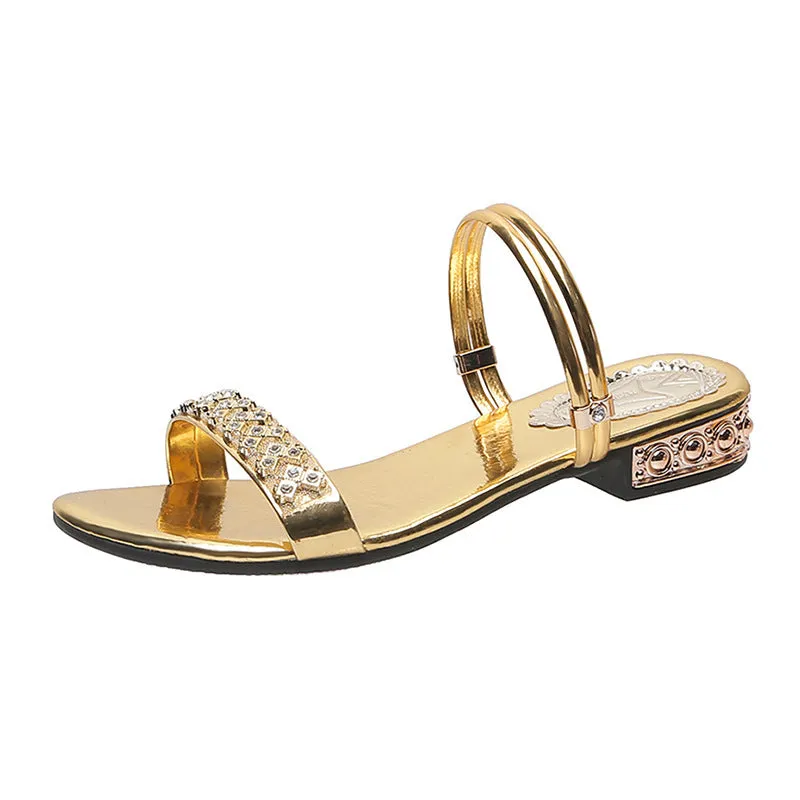 Korean Fashion Rhinestone Sandals