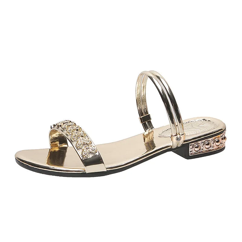 Korean Fashion Rhinestone Sandals
