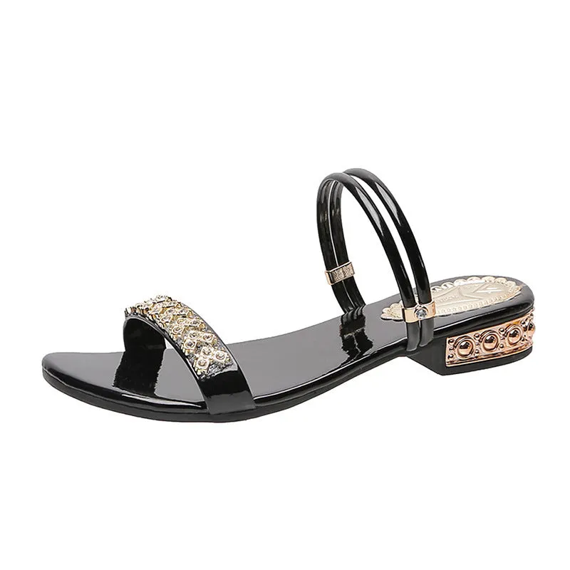 Korean Fashion Rhinestone Sandals
