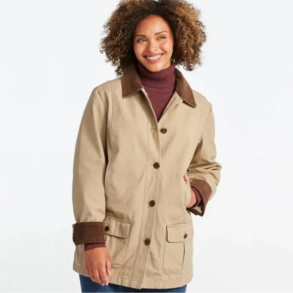 Lands’ End Women’s Barn Coat Tan Size XL (18/20)