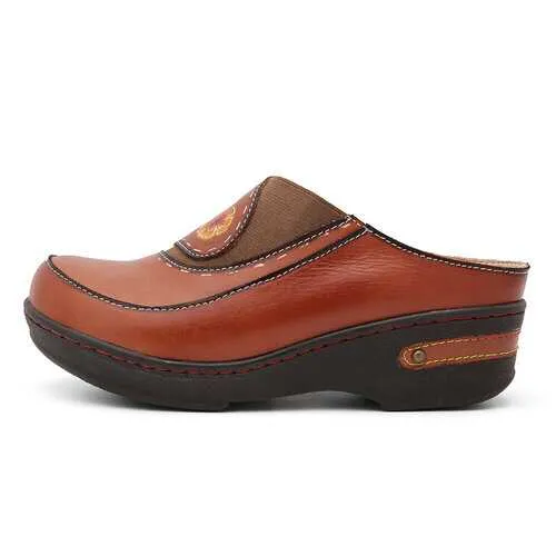 Leather Mules Clogs