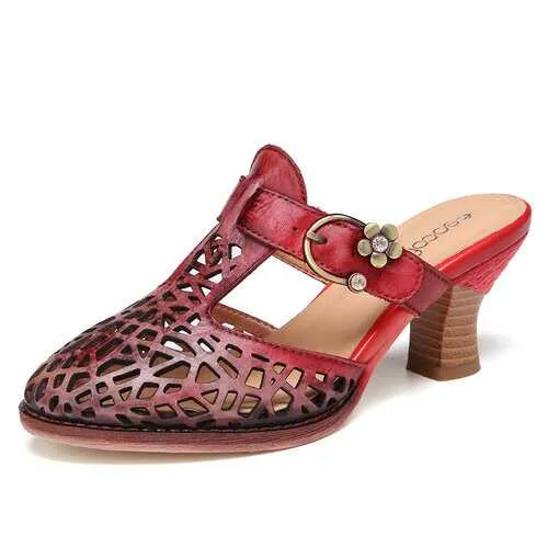 Leather Mules Sandals
