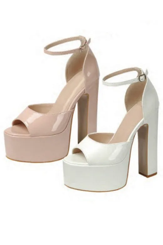 LETICIA PATENT PLATFORM SANDAL 9-10