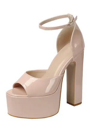 LETICIA PATENT PLATFORM SANDAL 9-10