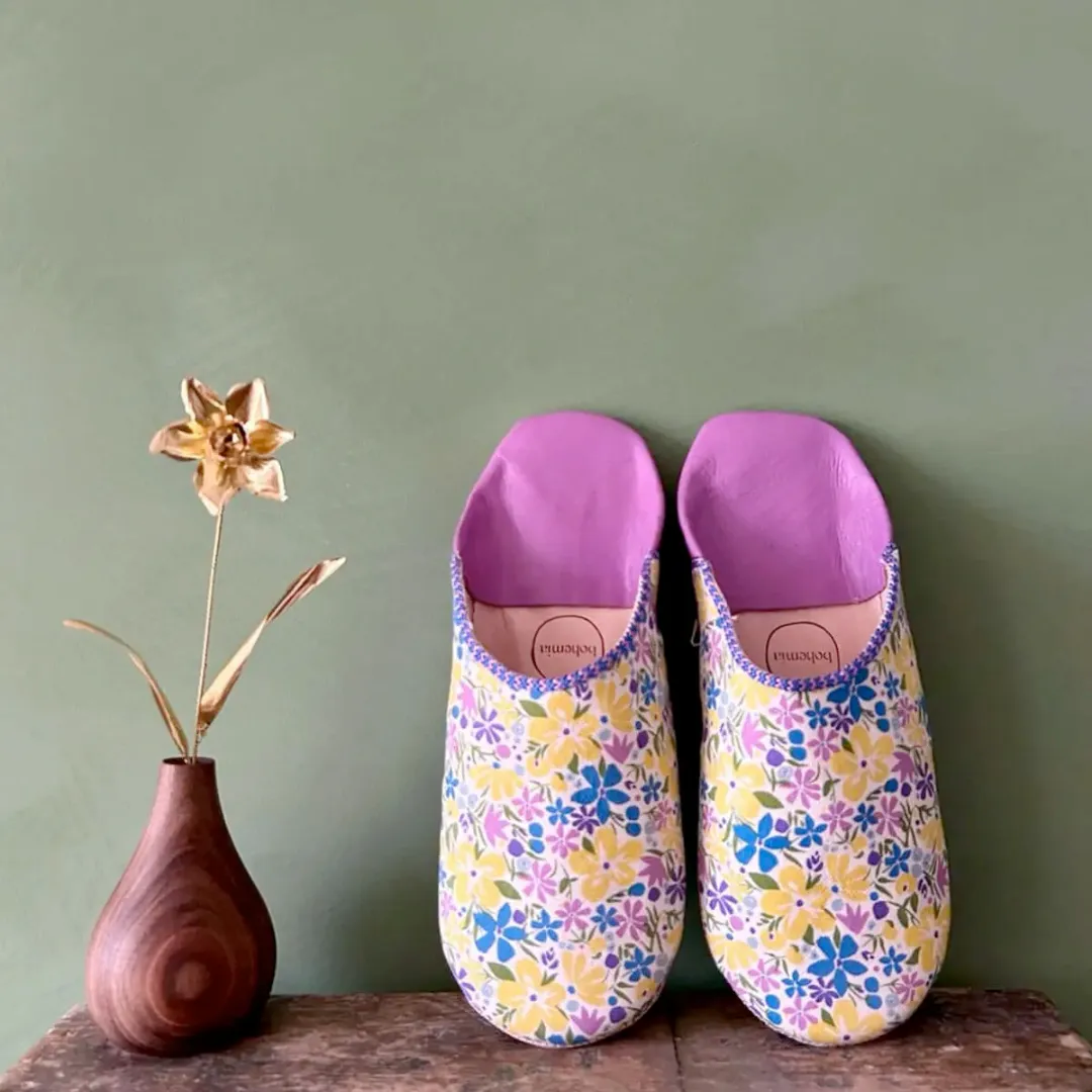 Liberty Print Medium Babouche Slippers