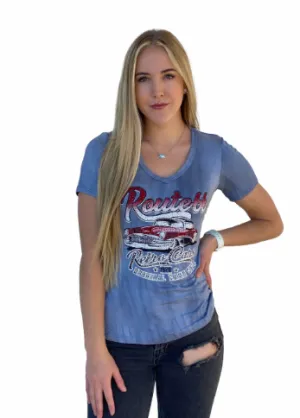 Liberty Wear Collection Tops: Route 66 Retro Cars
