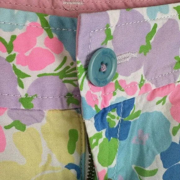 Lilly Pulitzer Callahan Shorts Size 0 Resort White Spring Fling Casual Beach NEW
