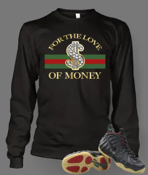 Long Sleeve Graphic T Shirt To Match Gucci Black Foamposite Shoe