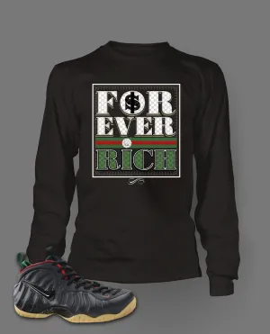 Long Sleeve Graphic T Shirt To Match Gucci Black Foamposite Shoes