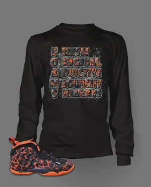 Long Sleeve Graphic T Shirt To Match Magma Foamposite Shoe