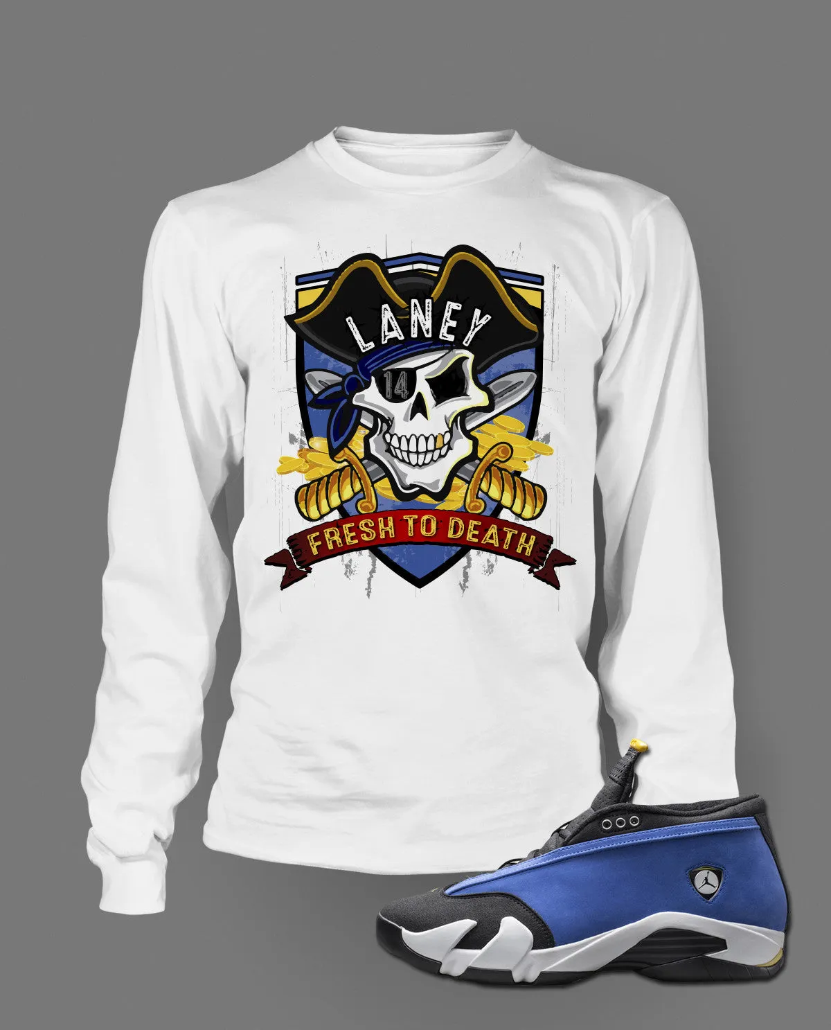 Long Sleeve Graphic T-Shirt To Match Retro Air Jordan 14 Laney Low Shoe