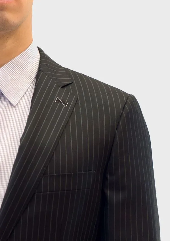 Loro Piana Black Chalk Stripe Suit