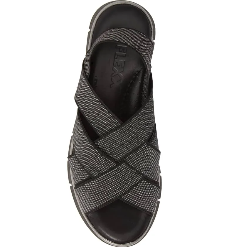 Lorybeth elastic & leather platform sandals