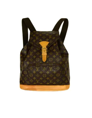 Louis Vuitton Monogram Coated Canvas Montsouris GM Backpack Bag