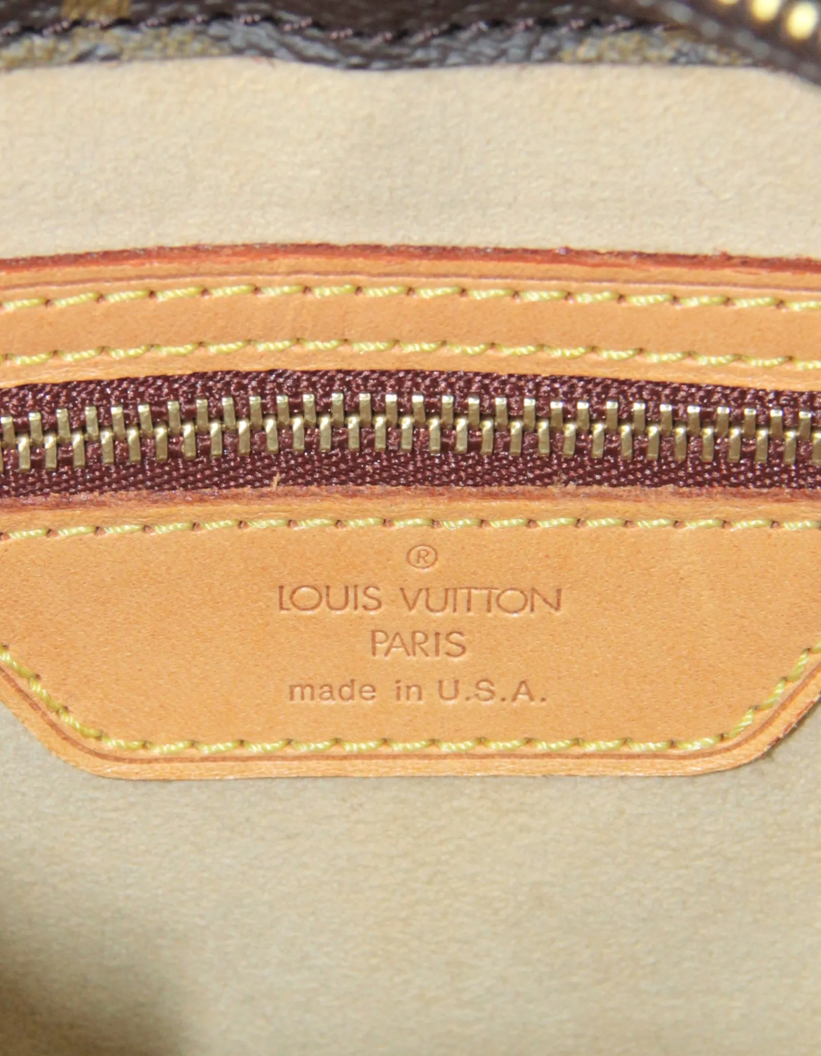 Louis Vuitton Monogram Luco Tote Tag