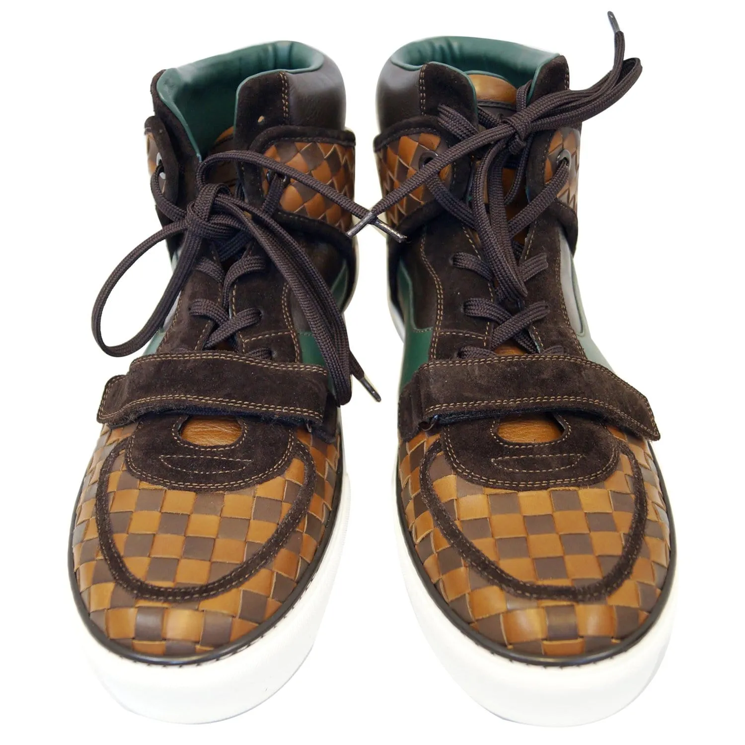 LOUIS VUITTON Tower Hightop Damier Ebene Sneakers Brown Size 11