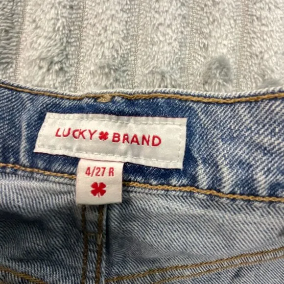 Lucky Brand Womens 90s Loose High Rise Crop Blue Jeans Retro Casual Denim 4/27