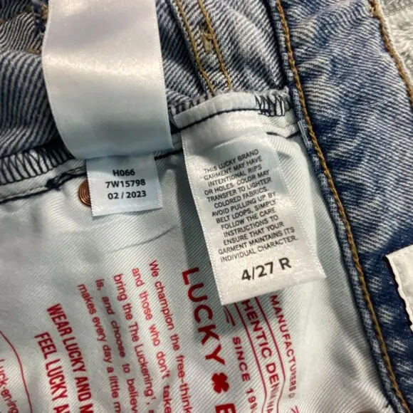 Lucky Brand Womens 90s Loose High Rise Crop Blue Jeans Retro Casual Denim 4/27