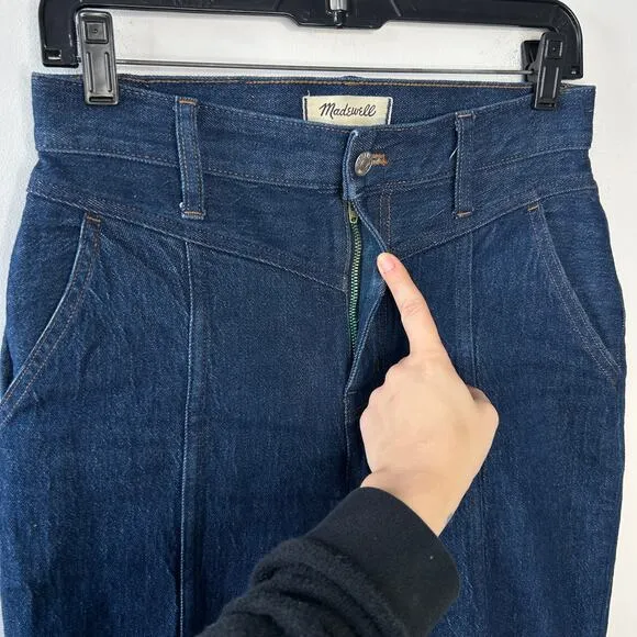 MADEWELL Straight Leg Jeans Womens Size 26 Perfect Vintage Greenhaven Seamed