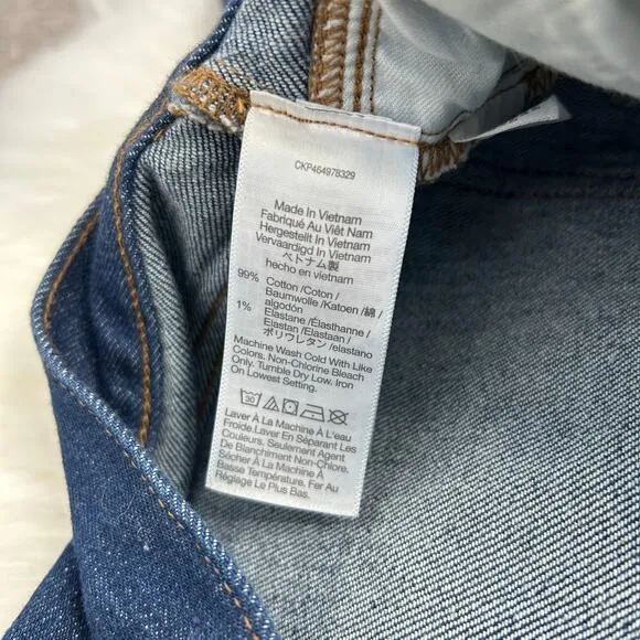 MADEWELL Straight Leg Jeans Womens Size 26 Perfect Vintage Greenhaven Seamed