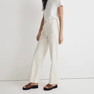 Madewell The Perfect Vintage Wide-Leg Jeans Cream Size 32 NWT