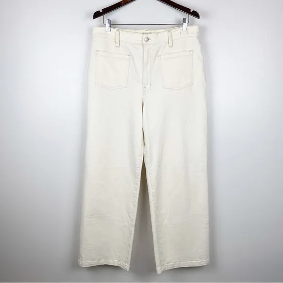 Madewell The Perfect Vintage Wide-Leg Jeans Cream Size 32 NWT