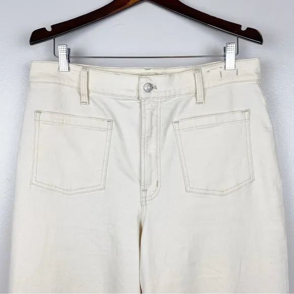 Madewell The Perfect Vintage Wide-Leg Jeans Cream Size 32 NWT