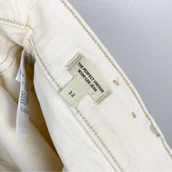 Madewell The Perfect Vintage Wide-Leg Jeans Cream Size 32 NWT